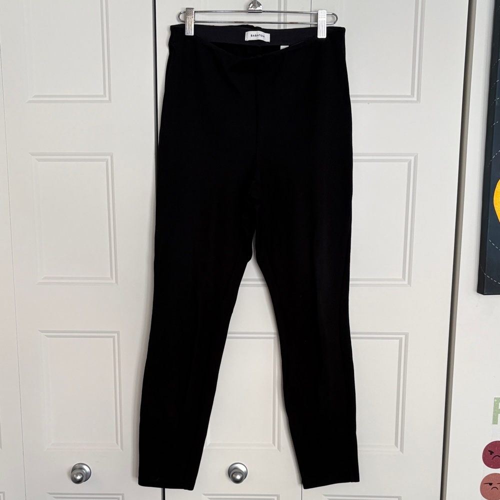 Aritizia Babaton Classic Black pull on Trousers stretchy sz M straight leg